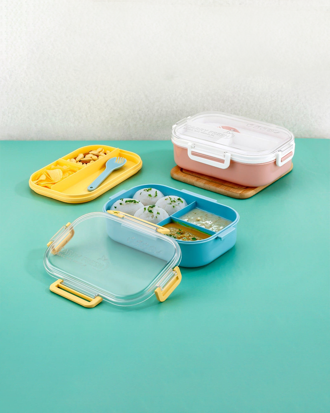 Kitchzohome Lunch Box for Office & School | Leakproof BPA Free Plastic Tiffin Box with Compartments | Food Storage Container for Kids & Adults