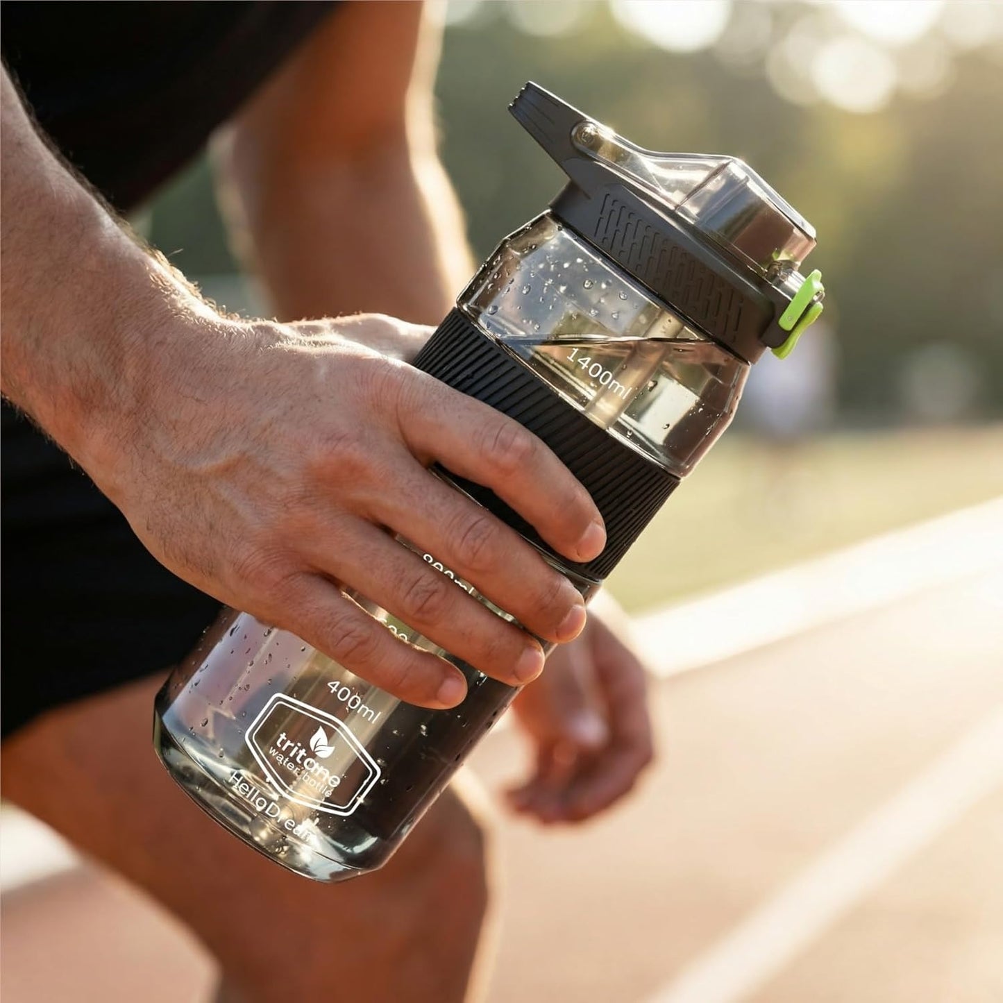 Kitchzohome 1.4L Tritan Water Bottle with Straw | 1400ML BPA Free Leakproof Sports & Gym Water Bottle with Handle | Large Reusable Sipper Bottle for Office, Travel, Cycling & Fitness