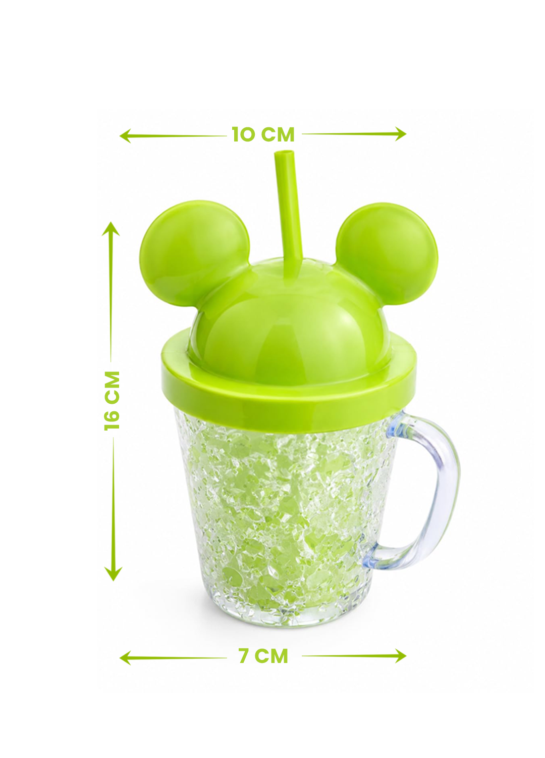 kitchzohome Cute Miki Cup Sipper with Straw, Acrylic Gel Tumbler, Random Color Delivere