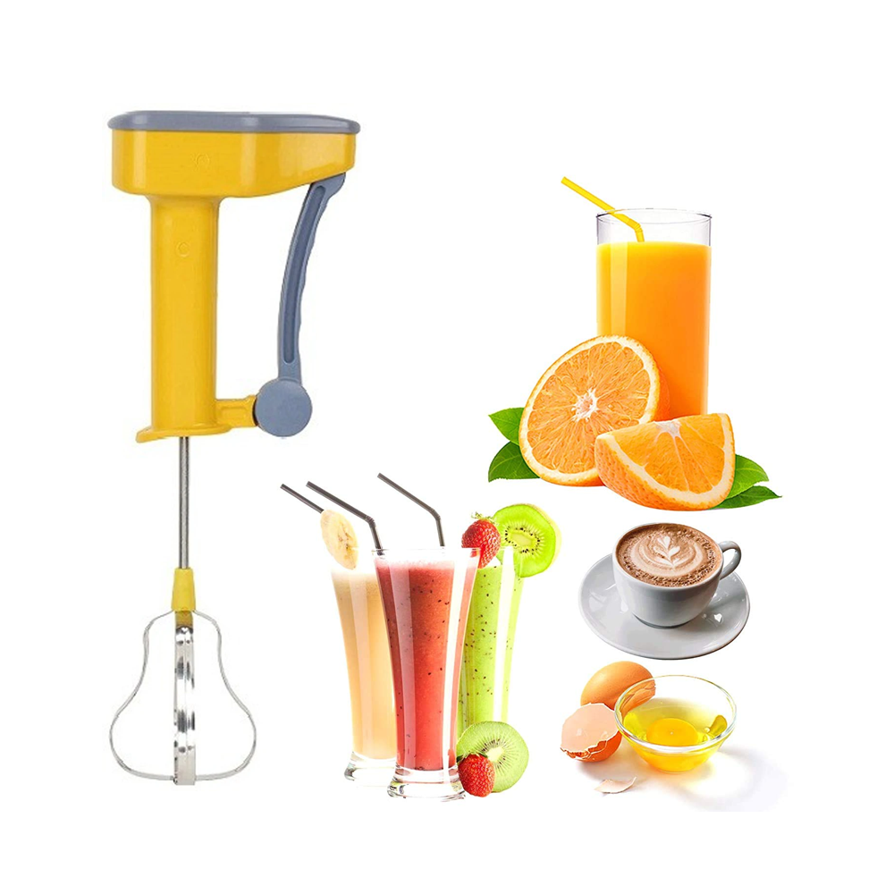 Kitchzohome Manual Hand Blender | Stainless Steel Push, Lassi Maker, Milk Frother & Kitchen Whisk for Baking and Cooking
