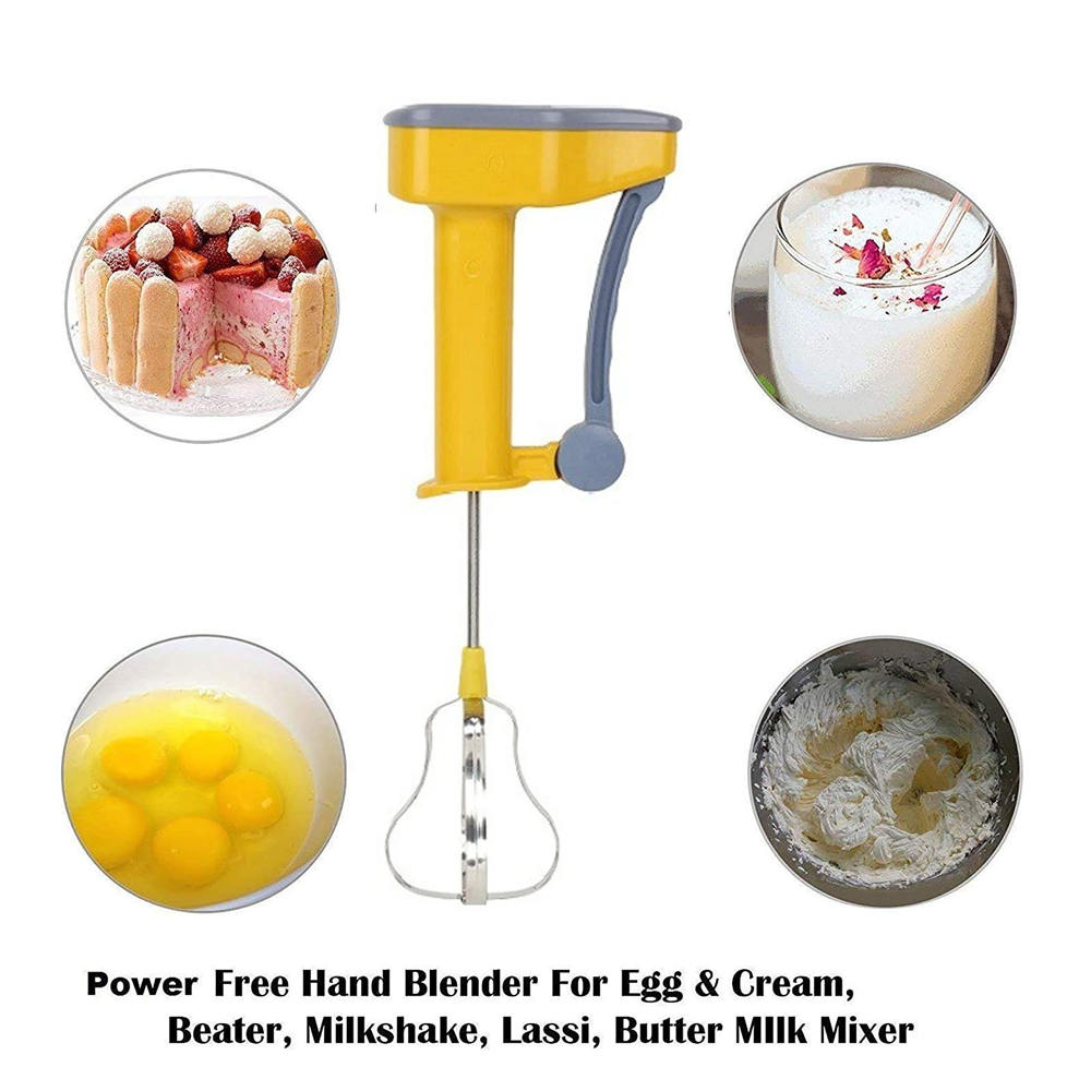 Kitchzohome Manual Hand Blender | Stainless Steel Push, Lassi Maker, Milk Frother & Kitchen Whisk for Baking and Cooking