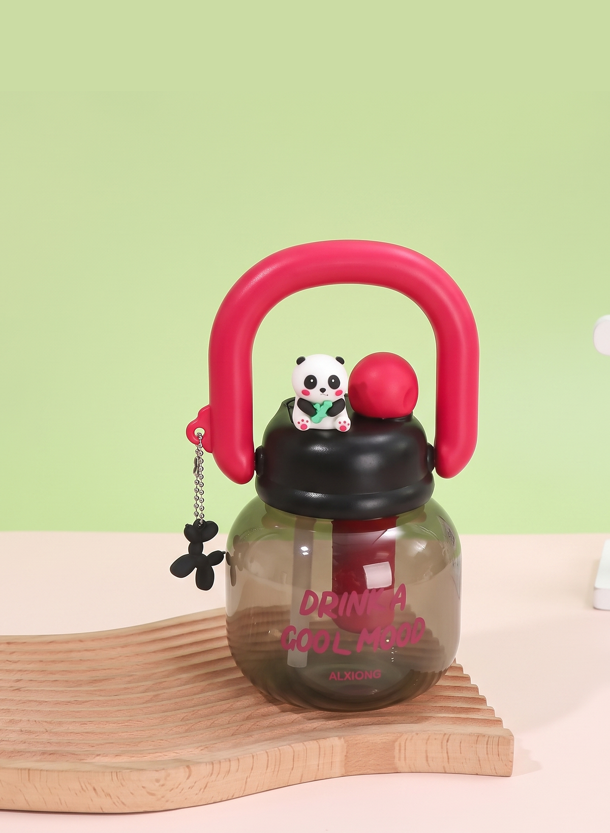 kitchzohome Cute Panda Sipper Water Bottle 800 ml Plastic Sipper (Pack of 1)