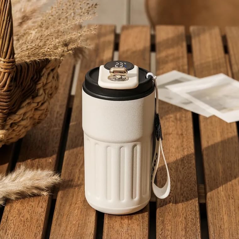 Kitchzohome Premium Stainless Steel Travel Tumbler with Straw & Sip Lid | Double Wall Vacuum Insulated Coffee Mug | Leakproof Hot & Cold Flask
