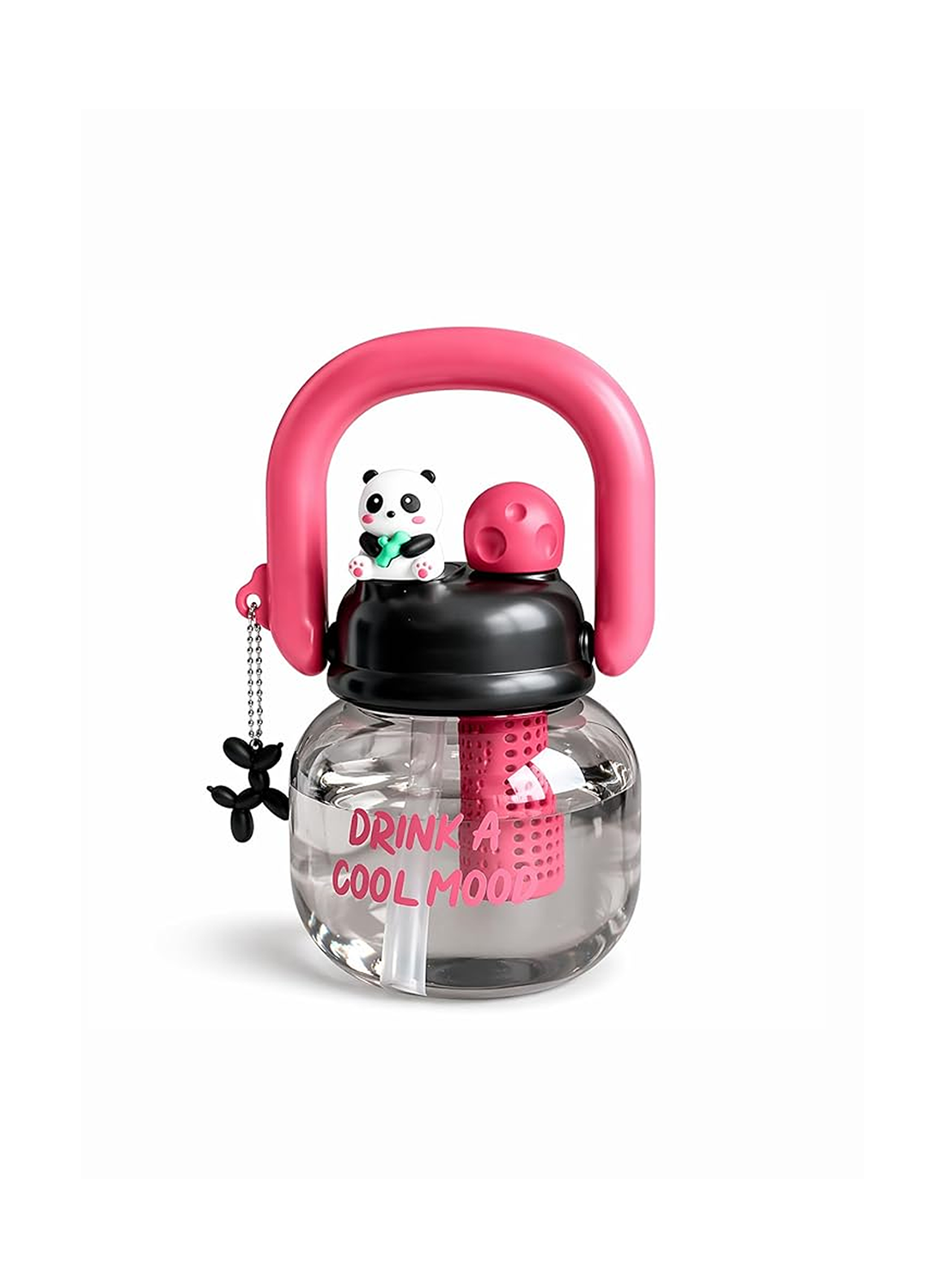 kitchzohome Cute Panda Sipper Water Bottle 800 ml Plastic Sipper (Pack of 1)