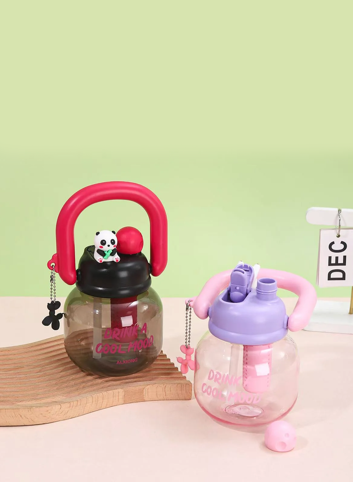 kitchzohome Cute Panda Sipper Water Bottle 800 ml Plastic Sipper (Pack of 1)