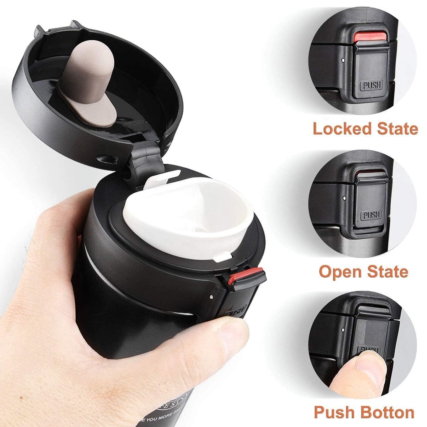 Kitchzohome Insulated Coffee Travel Mug 500ML | Double Wall Vacuum Stainless Steel Tumbler with Leakproof Lid | Hot & Cold Coffee Cup for Office, Car, Gym & Travel | Reusable Thermos Flask