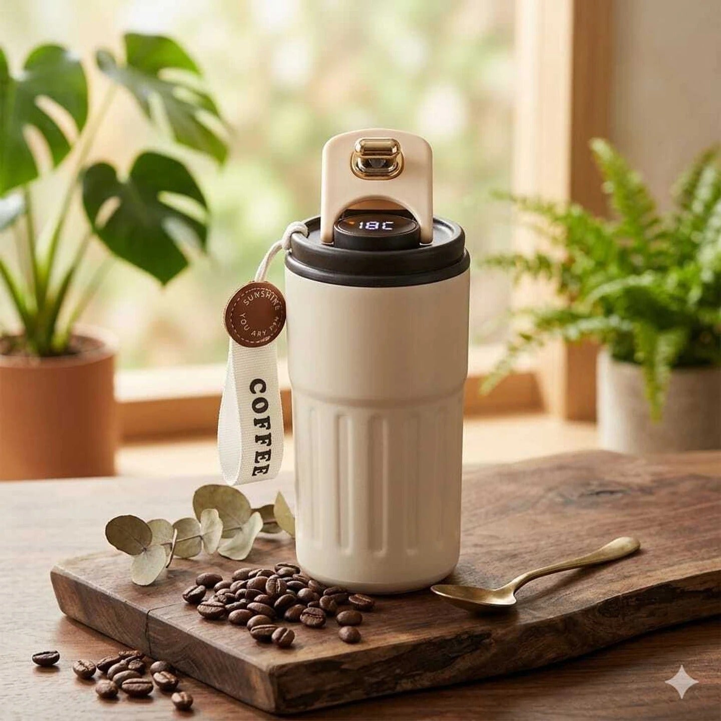 Kitchzohome Premium Stainless Steel Travel Tumbler with Straw & Sip Lid | Double Wall Vacuum Insulated Coffee Mug | Leakproof Hot & Cold Flask
